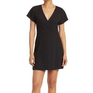 Madewell | Faux Wrap Cross Front Flutter Sleeve Mini Dress M